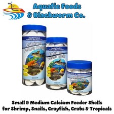Calcium Feeders, Small  Medium Shells. FREE 12-Type Pellets  4-Type Wafer Mix