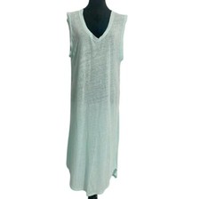 Fresh Produce Size Large Dress Midi Sleeveless Linen Jersey