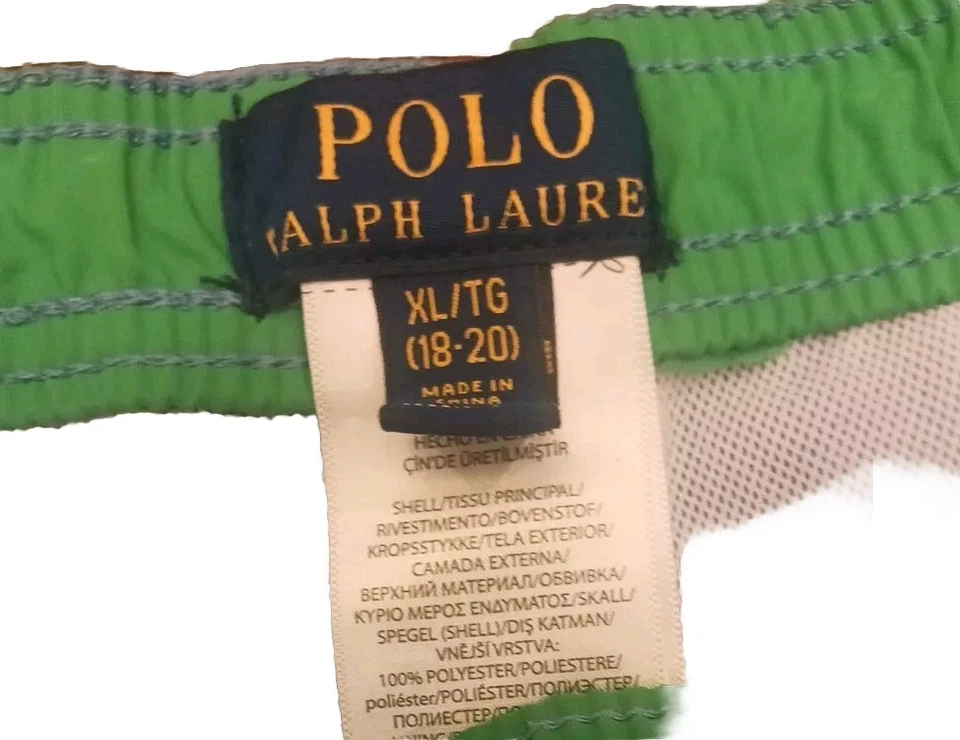Baús de banho masculinos polo azul Ralph Lauren tamanho XL (18-20) - Imagem 2 de 4