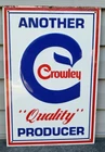 Vintage Crowley Milk Dairy Binghamton NY Metal Sign NOS Embossed Tin Crowley's