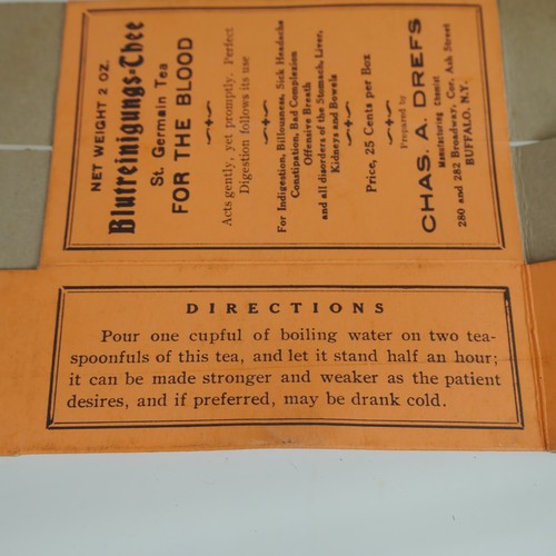 Antique Chas A. Drefs St. Germain Blood Tea Box Buffalo NY Quack Medicine - Picture 7 of 7