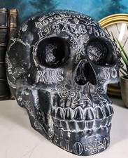 Ebros Black Astrology Paranormal Ouija Spirit Skull Statue 8.5"L Supernatural