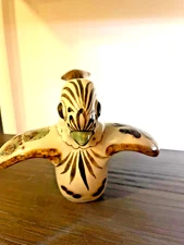 Rare Signed Ken Edwards Hand Painted Talavera Mexican Pottery Bird Figurine