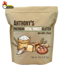 Vital Wheat Gluten, 4 Lb, Vegan, Non GMO, Keto Friendly, Low Carb