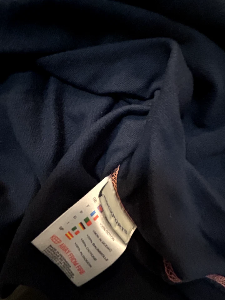 MAGLIETTA VINTAGE RETRÒ XL EXTRA LARGE UOMO ORIGINALE ROCKPORT 71 BLU SCURO - Immagine 4 di 4