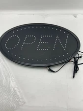 Boshen 19"×10" Neon Animated LED Business Sign OPEN Light Bar Store Shop Display