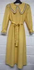 Trendyol Yellow Striped Dress Fringed Collar & Cuff Long Sleeve Size 8. BNWT.PCA