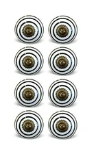1.5 X 1.5 X 1.5 Hues Of Bronze White And Black  Knobs 8 Pack