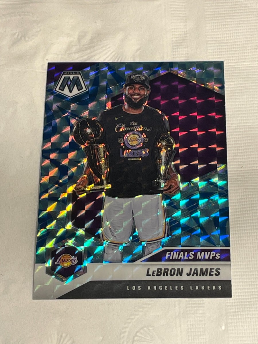 2020-21 Panini Mosaic #297 LeBron James Finals MVP Blue