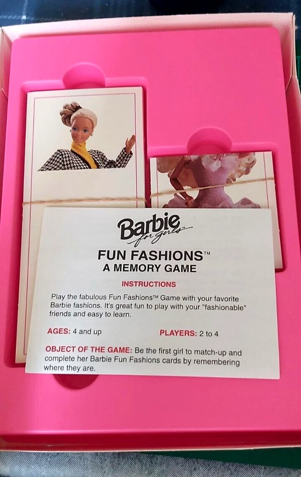 Mattel Barbie For Girls Fun Fashions A Memory Game Complete New Opened Box READ - Image 3 of 4