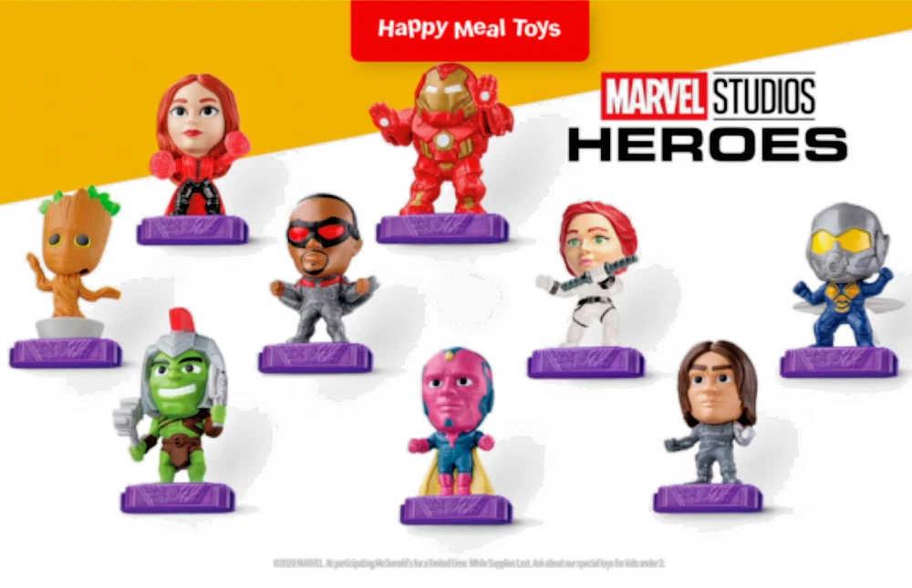 MARVEL STUDIOS HEROES Happy Meal Toys 1 9 McDonalds OCT 2020 Complete Set GG