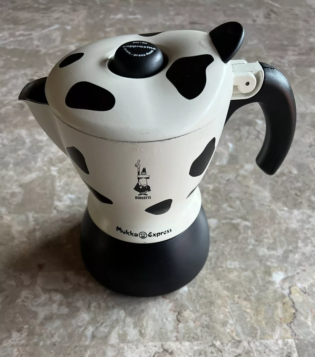 Bialetti Moka Mukka Express 2 Cup Cow Print Stovetop Cappuccino