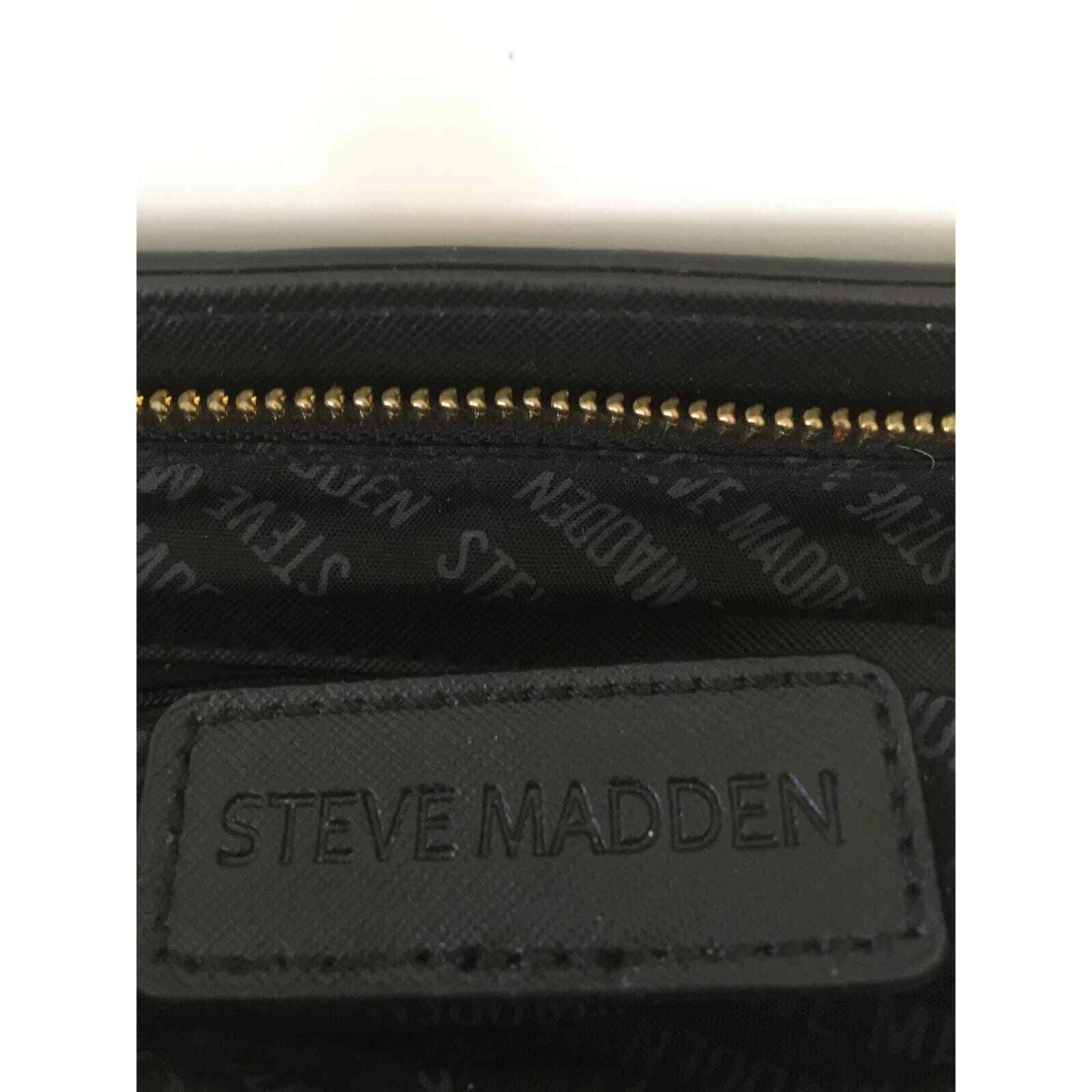 Steve Madden borsa a tracolla 2 scomparti con cerniera cinturino rimovibile accento oro