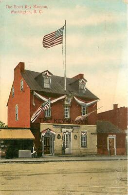 Washington DC, Scott Key Mansion 1910 Postcard