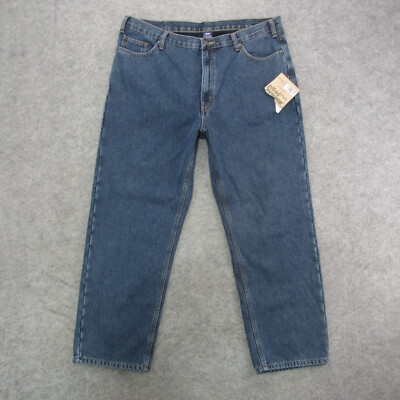 Pitford Jeans Men's Size 40x30 Medium Wash Fleece Lined Relaxed Fit Jeans