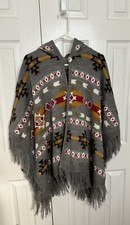 Aztec Southwestern Blanket Poncho Wrap Shawl OSFM