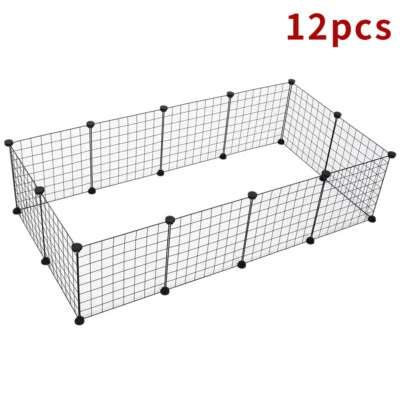 LIFELOOK 12 Panels DIY Pet Dog Play Pen Puppy Rabbit Playpen Detachable Cage Fence