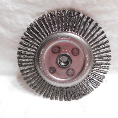 Osborn 6-1/2'' Stringer Bead Twist Wire Brush 5/8 -11 - Made in the USA #26088