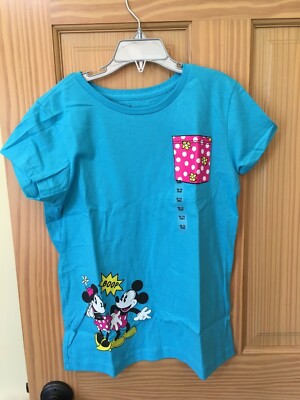 NWT Disney Store Minnie Mouse and Mickey Mouse Girls T Shirt Tee