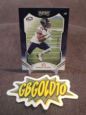 KHALIL MACK #72/100 NFL PANINI 1st Down Playoff Football #129 Chargers Bears