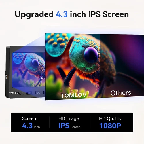 Tomlov 4,3" LCD Digitalmikroskop Löten 1000X Schmuck Münzmikroskop für Erwachsene - Bild 12 von 16