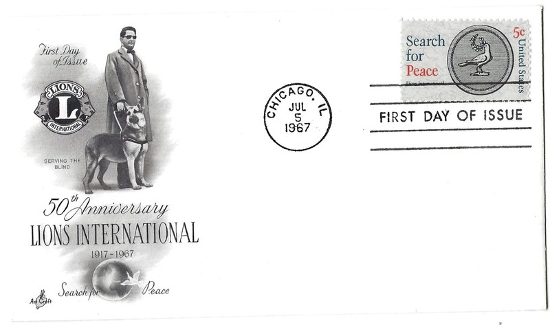 4 '67 FDCs Search for Peace, Thoreau, Nebraska Statehood, Voice of America