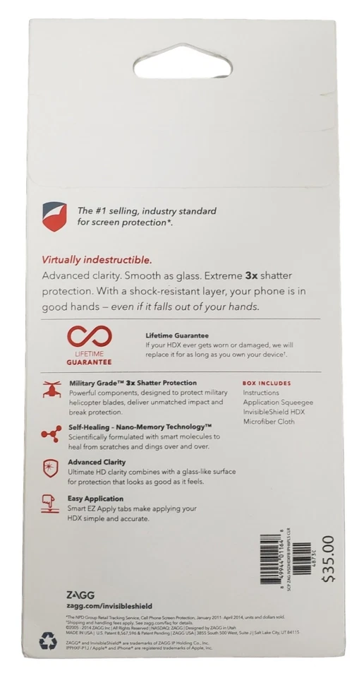 ZAGG HDX Clarity Extreme Screen Protector iPhone 6 PLUS & 6S PLUS Full Body 5.5" - Image 3 of 4