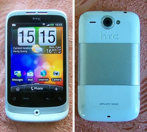 Original HTC Wildfire A3333 Smartphone Android 3G 5.0MP White-Silver Metallic