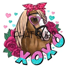 Sublimation Print XOXO Horse Ready to Press Heat Transfer