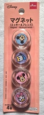 Daiso Mickey & Friends Magnet Set 1.2in  x 4 Japan Disney Characters Home Decor