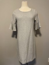 TAHARI Gray Waffle Knit Sheath Dress, Size 8 (US), 12 (UK)
