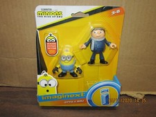 NUOVO Imaginext Fisher Price Minions Rise Gru Movie Otto confezione da due giocattoli blu ragazzo