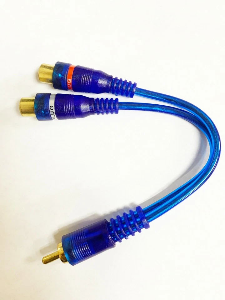 Audiotek AT-Y2F1M RCA Y-Adapter 1 Male 2 Female Gold Plated Splitter 6 Pieces — 第 2/4 张图片