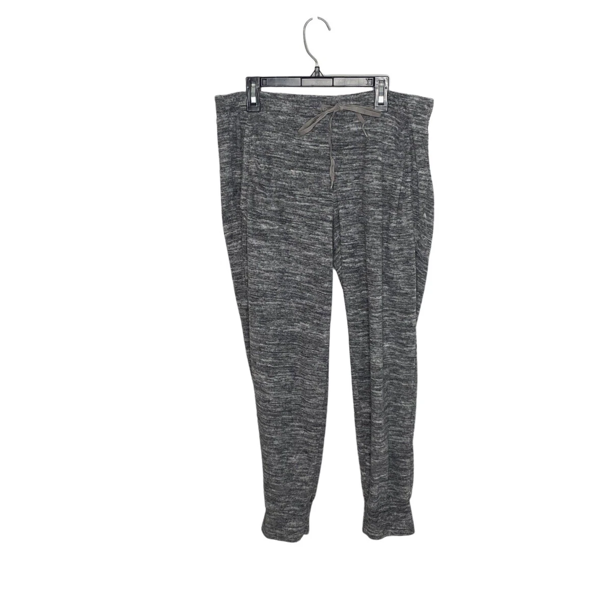 LOFT Lou Grey Sweatpants Tapered Pockets Drawstring Grey Size