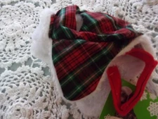 red green Plaid TRAPPER Cat HAT Cap (Sm Dog) Christmas One size Petco