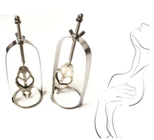 Stainless Steel Adjustable Nipple Clamps Clips Breast Fetish Stimulator Torture