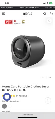 Morus Zero Portable Clothes Dryer 110-120V 0.8 cu.ft. Ventless
