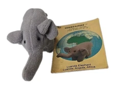 WeeBeanies Elephant Plush Keychain Africa NWT VTG Story Card