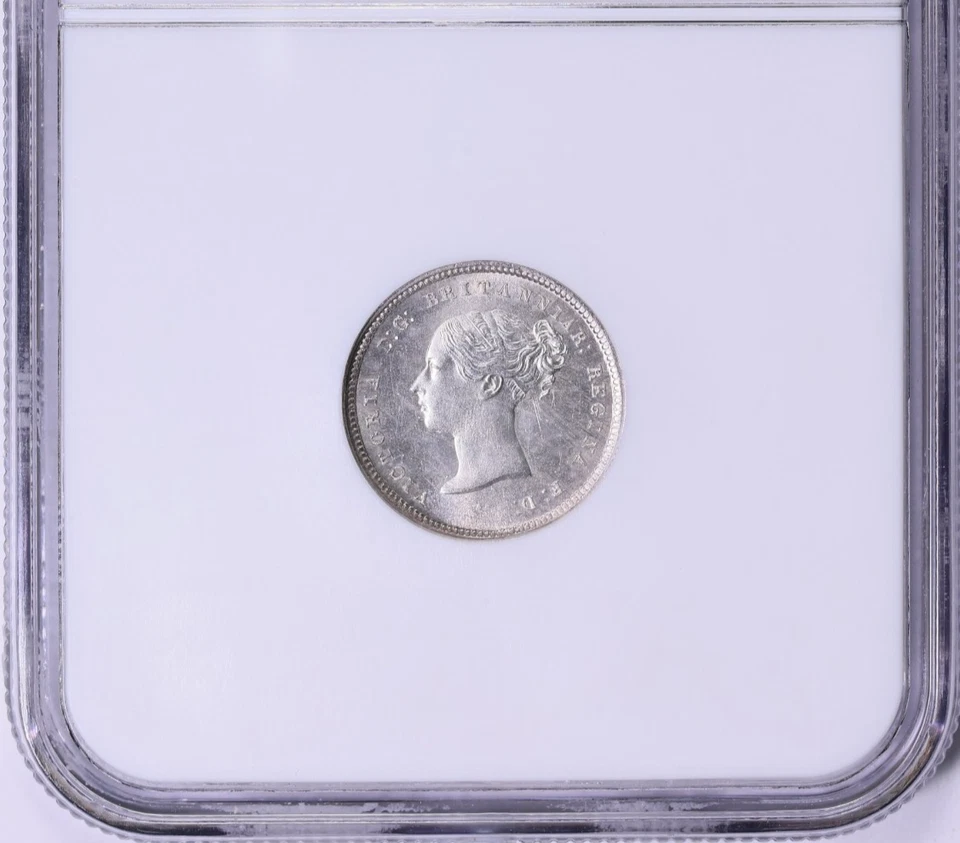 1867 Victoria Silver Maundy 4 Pence Great Britain NGC MS-64 - Image 3 of 4