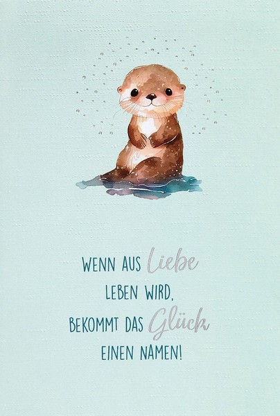 Geburt Baby Freudiges Ereignis Karte Mit Umschlag, Unverpackt, Otter Wenn Aus Li-image