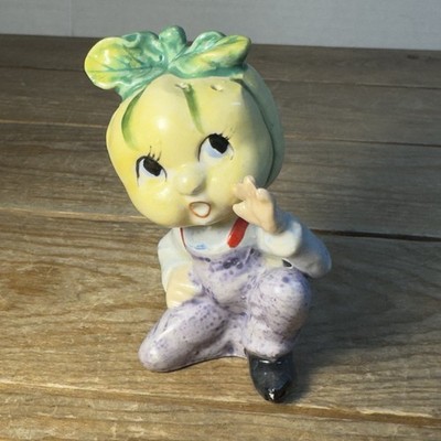 Vintage Anthropomorphic Squash Melon Head Shaker Japan