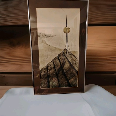 #ad Vintage Andrew Wyeth Framed Print Northern Point Turner Wall Art Large READ $499.00