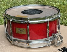 80's-90's Pearl Free Floating Snare Drum Maple Red 14  