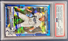2021 Bowman Draft Chrome Sapphire Carson Williams 1st Bowman PSA 10 Auto Refract