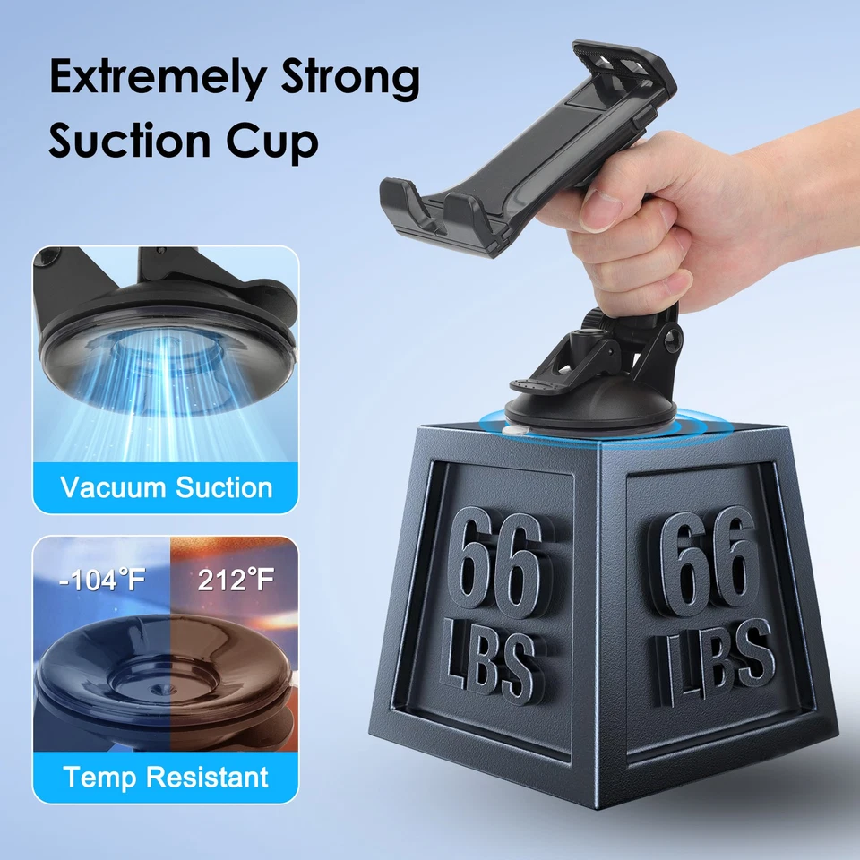 Soporte Universal 360° para Coche para 4-12" Teléfono Tableta iPad GPS Parabrisas Tablero Soporte Foto 4 de 4