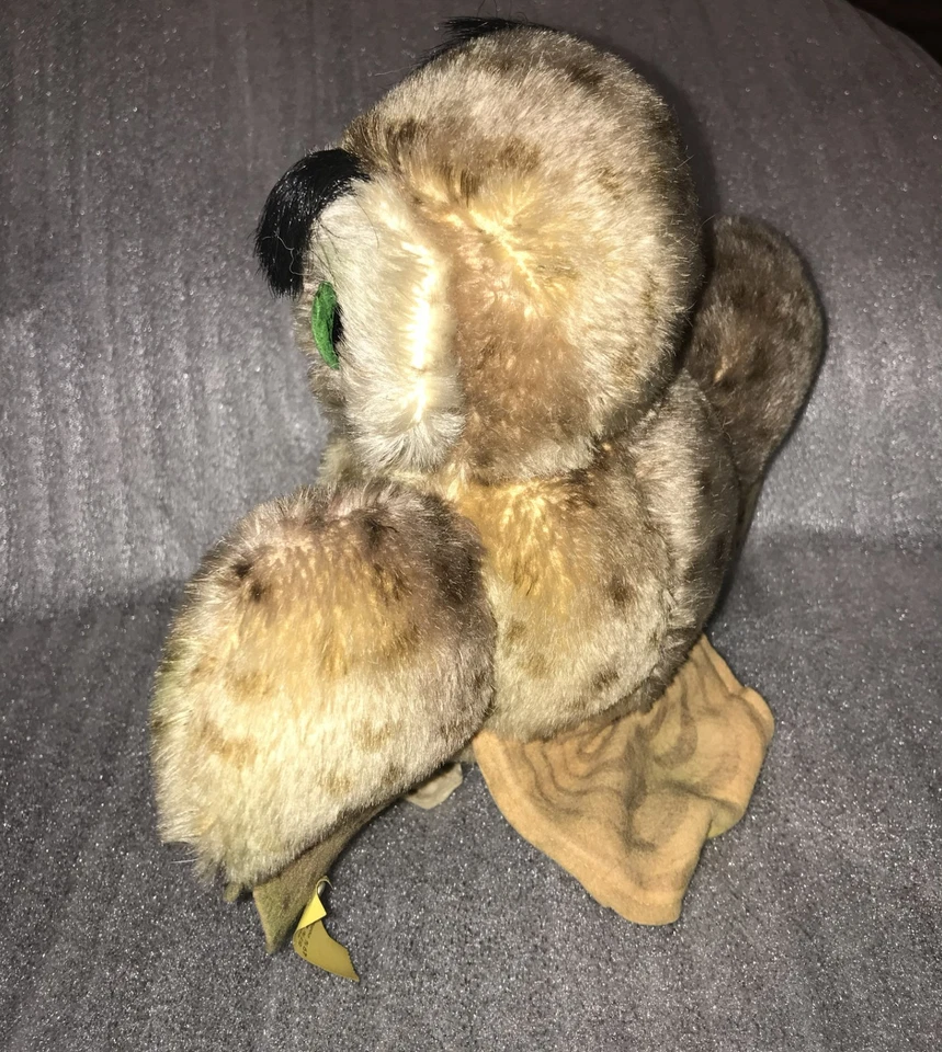 Steiff Eule Wittie 4322,00 mit Knopf & Fahne Plüschtier Vintage Germany 60-70er - Bild 2 von 4