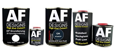 FÜR GM 47U447P Poseidon Blue Perl 3.7L Autolack SET 2K EP Grund Klarlack
