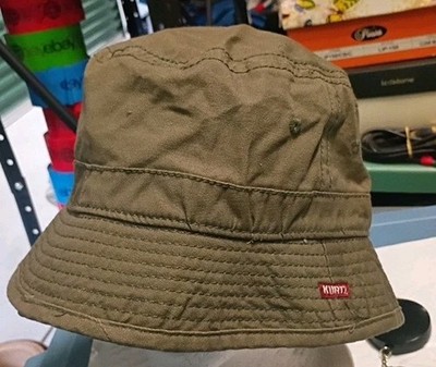 hat Kurtz 100% Cotton Khaki Bucket Size Medium 