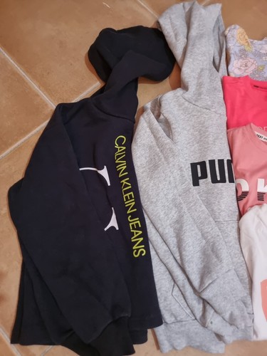 GIRLS BUNDLE Size 9 -10: Jumpers, Denim Jeans, DKNY, CALVIN KLEIN, PUMA - Picture 2 of 5