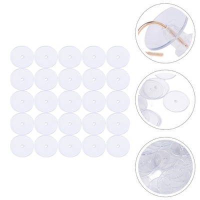 100 Pcs Ohrring-Accessoires Durchsichtige Kunststoffpads Rückenplatte Ohrringe